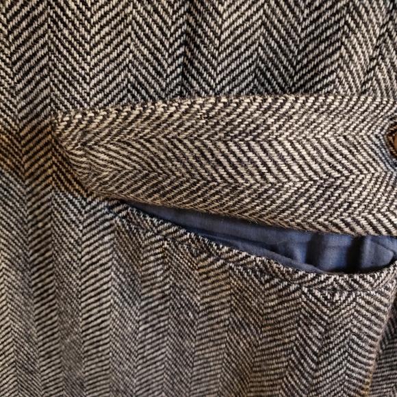Men's wool herringbone blazer - Picture 6 of 10